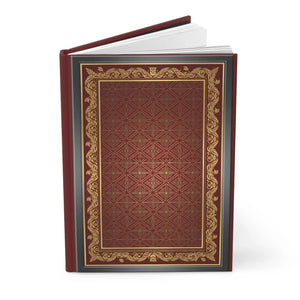 Vintage Ornate Red Gold Hardcover Journal - Deep Garnet - Dipaliz - Journals