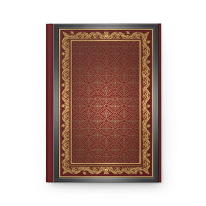 Vintage Ornate Red Gold Hardcover Journal - Deep Garnet - Dipaliz - Journals