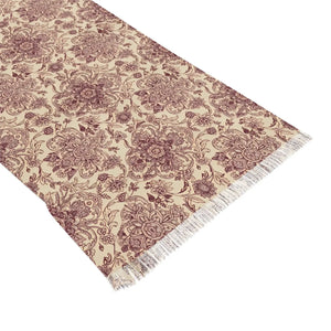 Soft Vintage Rose Damask Scarf - Light Polyester Wrap - Dipaliz - Scarves & Shawls