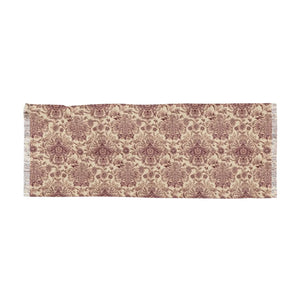 Soft Vintage Rose Damask Scarf - Light Polyester Wrap - Dipaliz - Scarves & Shawls