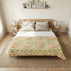 Vintage Rose Medallion Cotton Comforter - Dipaliz - Quilts & Comforters