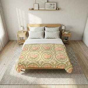 Vintage Rose Medallion Cotton Comforter - Dipaliz - Quilts & Comforters