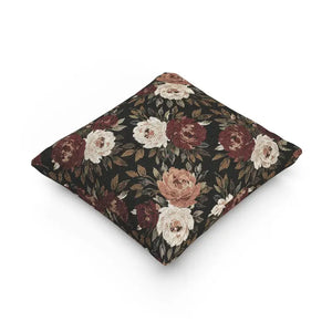 Vintage Roses Woven Throw Pillow - 17x18 Floral Tapestry - Dipaliz - Pillows