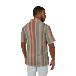 Retro Vintage Stripe Hawaiian Camp Shirt - Dipaliz - Shirts - Xs