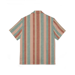 Retro Vintage Stripe Hawaiian Camp Shirt - Dipaliz - Shirts - Xs