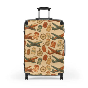 Vintage Travel Suitcase Retro Airplane Design for Enthusiasts Dipaliz - Suitcases