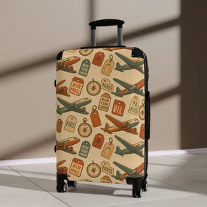 Vintage Travel Suitcase Retro Airplane Design for Enthusiasts Dipaliz - Suitcases