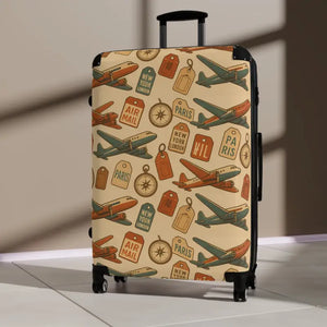 Vintage Travel Suitcase Retro Airplane Design for Enthusiasts Dipaliz - Suitcases