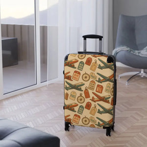 Vintage Travel Suitcase Retro Airplane Design for Enthusiasts Dipaliz - Suitcases