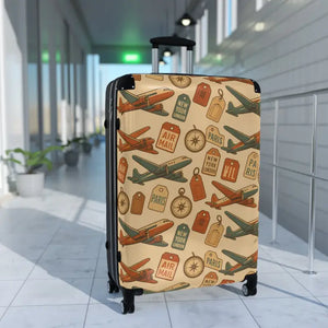 Vintage Travel Suitcase Retro Airplane Design for Enthusiasts Dipaliz - Suitcases