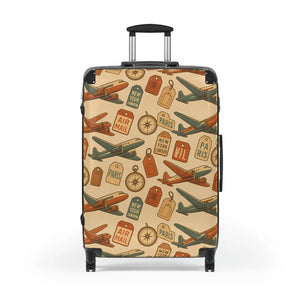 Retro Airplane Vintage Travel Suitcase Enthusiast - Dipaliz - Suitcases