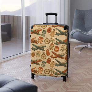 Retro Airplane Vintage Travel Suitcase Enthusiast - Dipaliz - Suitcases