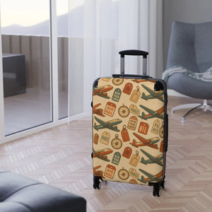 Retro Airplane Vintage Travel Suitcase Enthusiast - Dipaliz - Suitcases