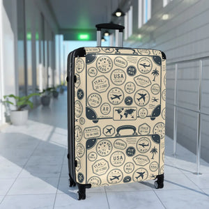 Vintage Travel Suitcase Vibrant Colors Unique Gift - Dipaliz - Suitcases