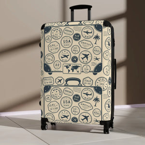 Vintage Travel Suitcase Vibrant Colors Unique Gift - Dipaliz - Suitcases
