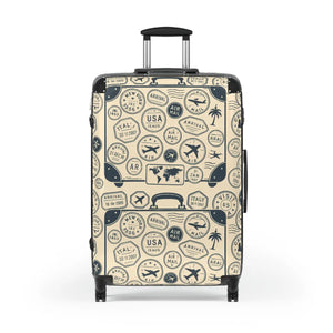 Vintage Travel Suitcase Vibrant Colors Unique Gift - Dipaliz - Suitcases