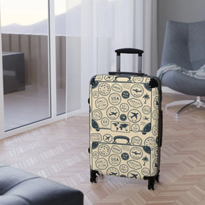 Vintage Travel Suitcase Vibrant Colors Unique Gift - Dipaliz - Suitcases