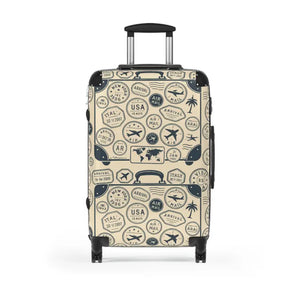 Vintage Travel Suitcase Bold Design Unique Gift - Dipaliz - Medium / Black - Suitcases
