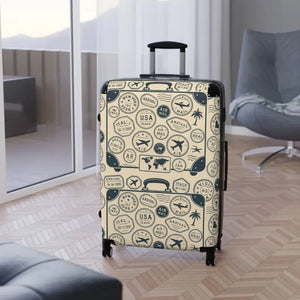 Vintage Travel Suitcase Bold Design Unique Gift - Dipaliz - Suitcases