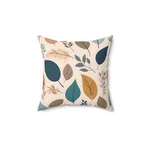 Spun Polyester Square Pillow - Muted Retro Foliage - Dipaliz - 14’’ × - Throw Pillows
