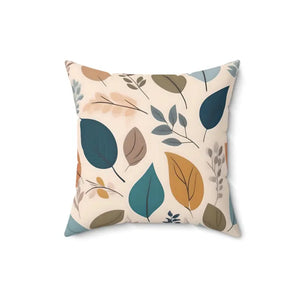 Spun Polyester Square Pillow - Muted Retro Foliage - Dipaliz - Throw Pillows