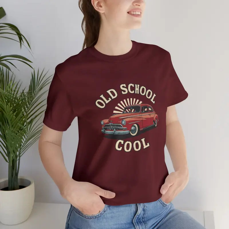 Vintage Vibes Unisex Tee for Car Enthusiasts - Heather Cardinal / s T-shirt