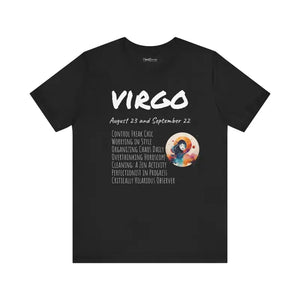 Unisex Jersey Short Sleeve Tee Virgo Zodiac Soft Cotton - Dipaliz - T-shirts