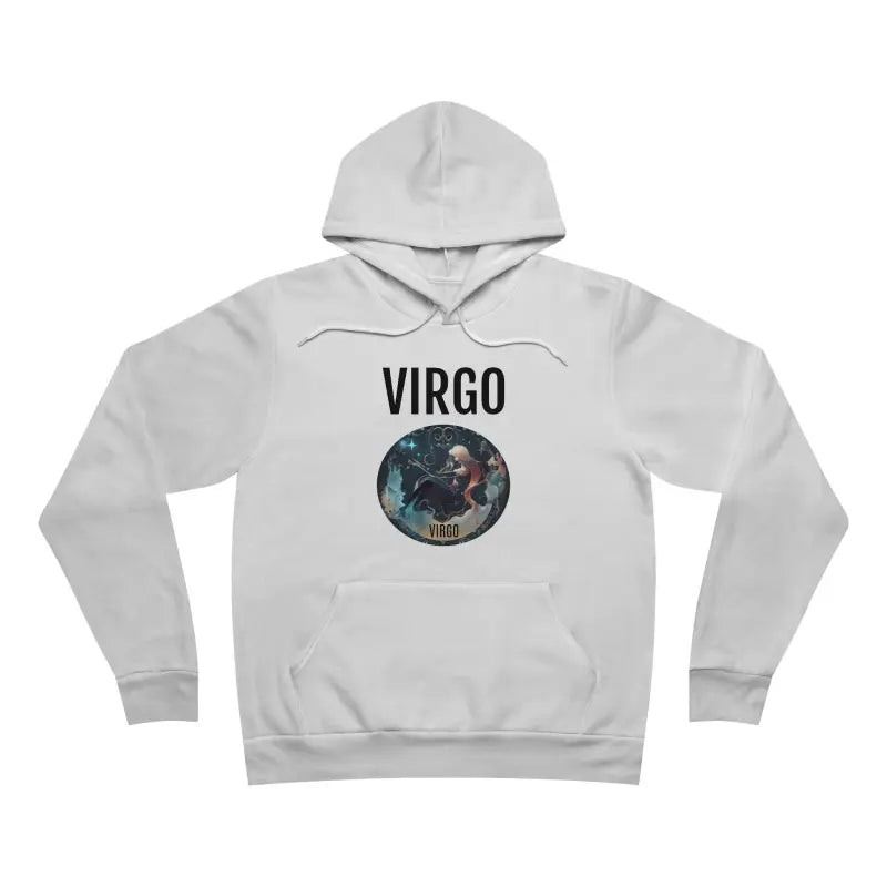 Virgo Zodiac Sign Hoodie Soft Fleece Pullover for All - White / Xs