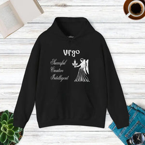 Virgo Zodiac Sign Hoodie - Unisex Cosmic Comfort - Dipaliz - Black / s - Hoodies