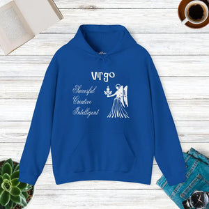 Virgo Zodiac Sign Hoodie - Unisex Cosmic Comfort - Dipaliz - Royal / s - Hoodies