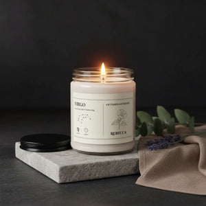 Personalized Virgo Zodiac Soy Candle - Dipaliz - Candles