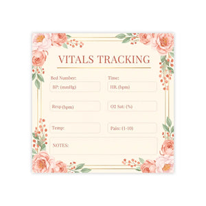 Vitals Tracking Post-it® Note – Floral Medical - Dipaliz - Sticky Notes