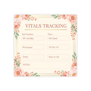 Vitals Tracking Post-it® Note – Floral Medical - Dipaliz - Sticky Notes