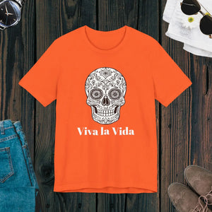 Cool Sugar Skull Unisex Jersey Tee - Ribbed Knit - Dipaliz - T-shirts