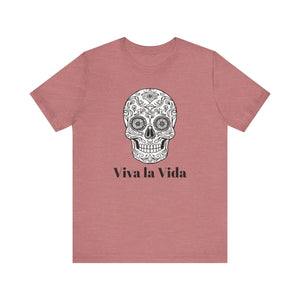 Cool Sugar Skull Unisex Jersey Tee - Ribbed Knit - Dipaliz - T-shirts