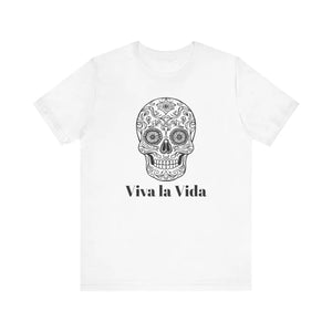 Cool Sugar Skull Unisex Jersey Tee - Ribbed Knit - Dipaliz - T-shirts