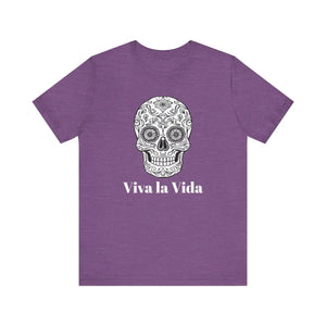 Cool Sugar Skull Unisex Jersey Tee - Ribbed Knit - Dipaliz - T-shirts