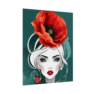 Poppy Flower Art Prints Multiple Orientations Vibrant - Dipaliz - Posters & Visual Artwork