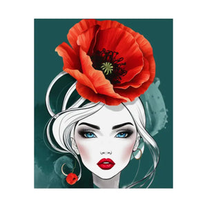 Poppy Flower Art Prints Multiple Orientations Vibrant - Dipaliz - Posters & Visual Artwork