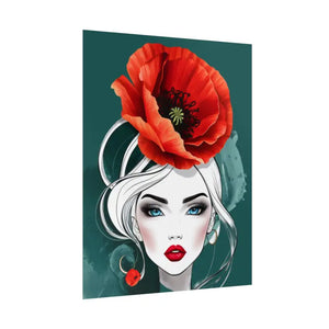 Poppy Flower Art Prints Multiple Orientations Vibrant - Dipaliz - Posters & Visual Artwork