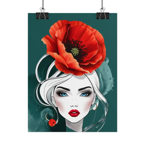Poppy Flower Art Prints Multiple Orientations Vibrant - Dipaliz - Posters & Visual Artwork