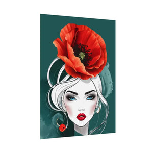 Poppy Flower Art Prints Multiple Orientations Vibrant - Dipaliz - Posters & Visual Artwork