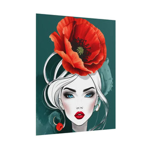 Poppy Flower Art Prints Multiple Orientations Vibrant - Dipaliz - Posters & Visual Artwork