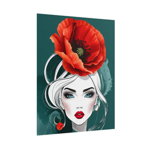 Poppy Flower Art Prints Multiple Orientations Vibrant - Dipaliz - Posters & Visual Artwork