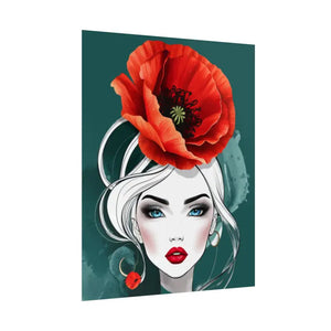 Poppy Flower Art Prints Multiple Orientations Vibrant - Dipaliz - Posters & Visual Artwork