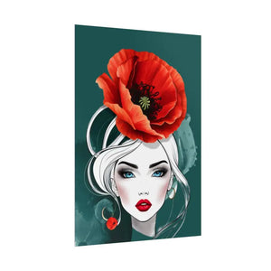 Poppy Flower Art Prints Multiple Orientations Vibrant - Dipaliz - Posters & Visual Artwork