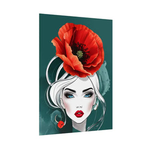 Poppy Flower Art Prints Multiple Orientations Vibrant - Dipaliz - Posters & Visual Artwork