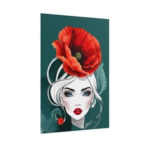 Poppy Flower Art Prints Multiple Orientations Vibrant - Dipaliz - Posters & Visual Artwork