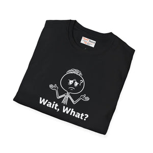 Wait What? T-shirt, Funny Shrug Graphic Tee for Casual Wear - T-shirts