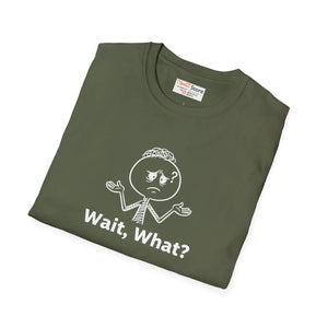 Wait What? T-shirt, Funny Shrug Graphic Tee for Casual Wear - T-shirts